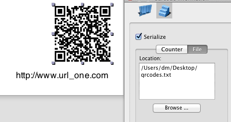 Create sequential barcodes in mac barcode generator